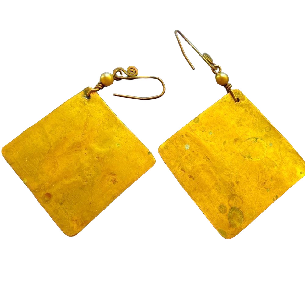 Brass earrings 